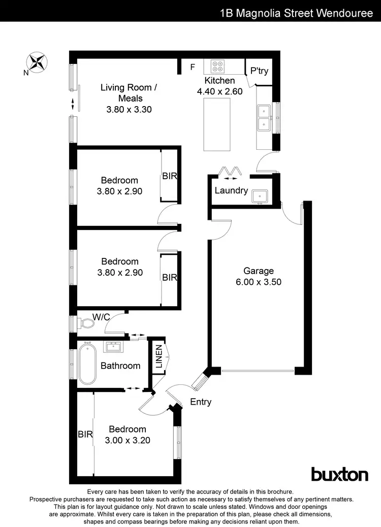 Floorplan of Homely house listing, 1B Magnolia Street, Wendouree VIC 3355
