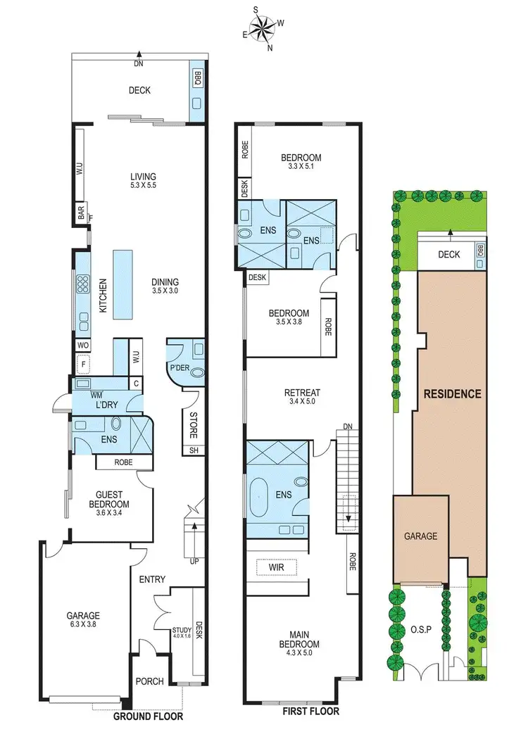 Floorplan of Homely townhouse listing, 87a Deakin Street, Bentleigh East VIC 3165
