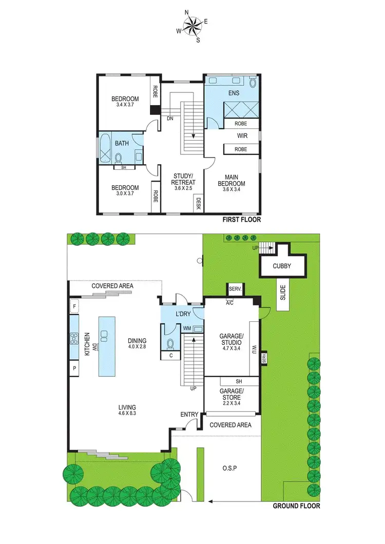 Floorplan of Homely townhouse listing, 1A Fraser Street, Bentleigh East VIC 3165