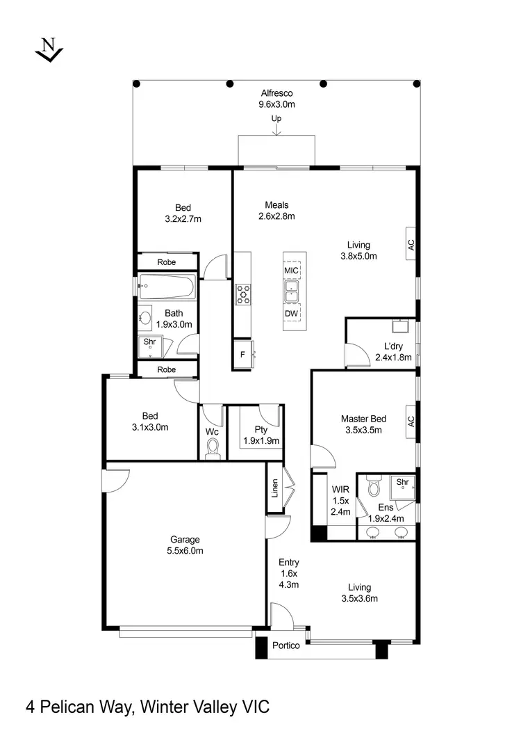 Floorplan of Homely house listing, 4 Pelican Drive, Winter Valley VIC 3358