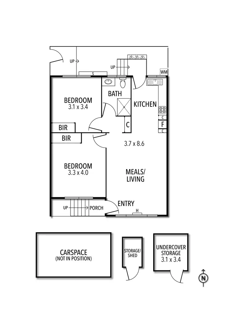 Floorplan of Homely apartment listing, 1/11 Millward Street, Brunswick VIC 3056