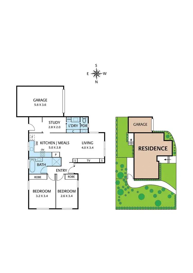 Floorplan of Homely unit listing, 1/205 Southern Road, Heidelberg West VIC 3081