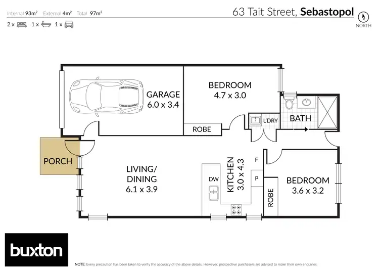Floorplan of Homely house listing, 63 Tait Street, Sebastopol VIC 3356