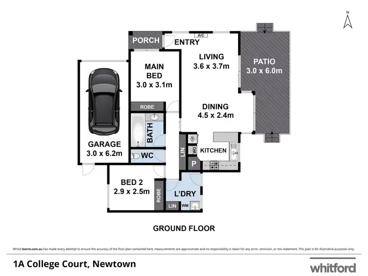 Floorplan of Homely house listing, 1A College Court, Newtown VIC 3220