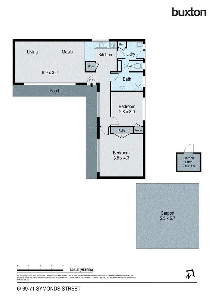 Floorplan of Homely unit listing, 6/69-71 Symonds Street, Golden Square VIC 3555
