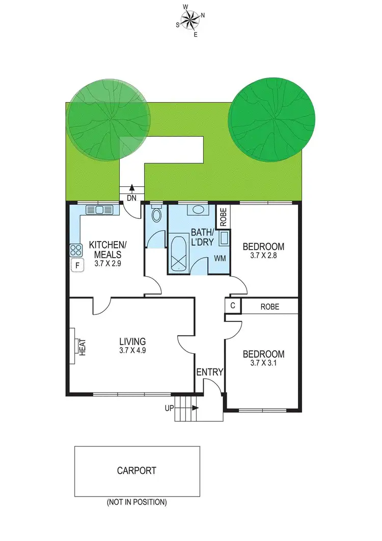 Floorplan of Homely villa listing, 2/24 Warren Road, Cheltenham VIC 3192