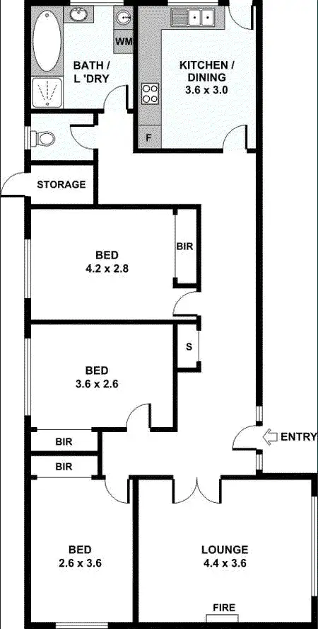 Floorplan of Homely villa listing, 6/222 Dawson Street, Brunswick West VIC 3055
