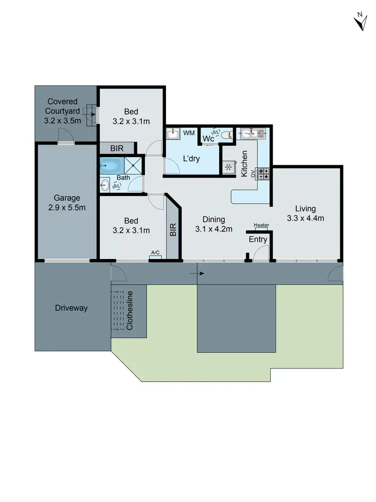 Floorplan of Homely unit listing, 1/1176 Centre Road, Clarinda VIC 3169