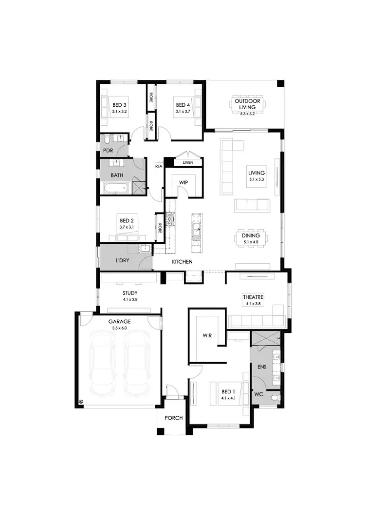 Floorplan of Homely house listing, 203 Barca Boulevard, Gisborne VIC 3437