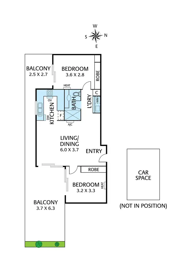 Floorplan of Homely apartment listing, G06/109 Cape Street, Heidelberg VIC 3084
