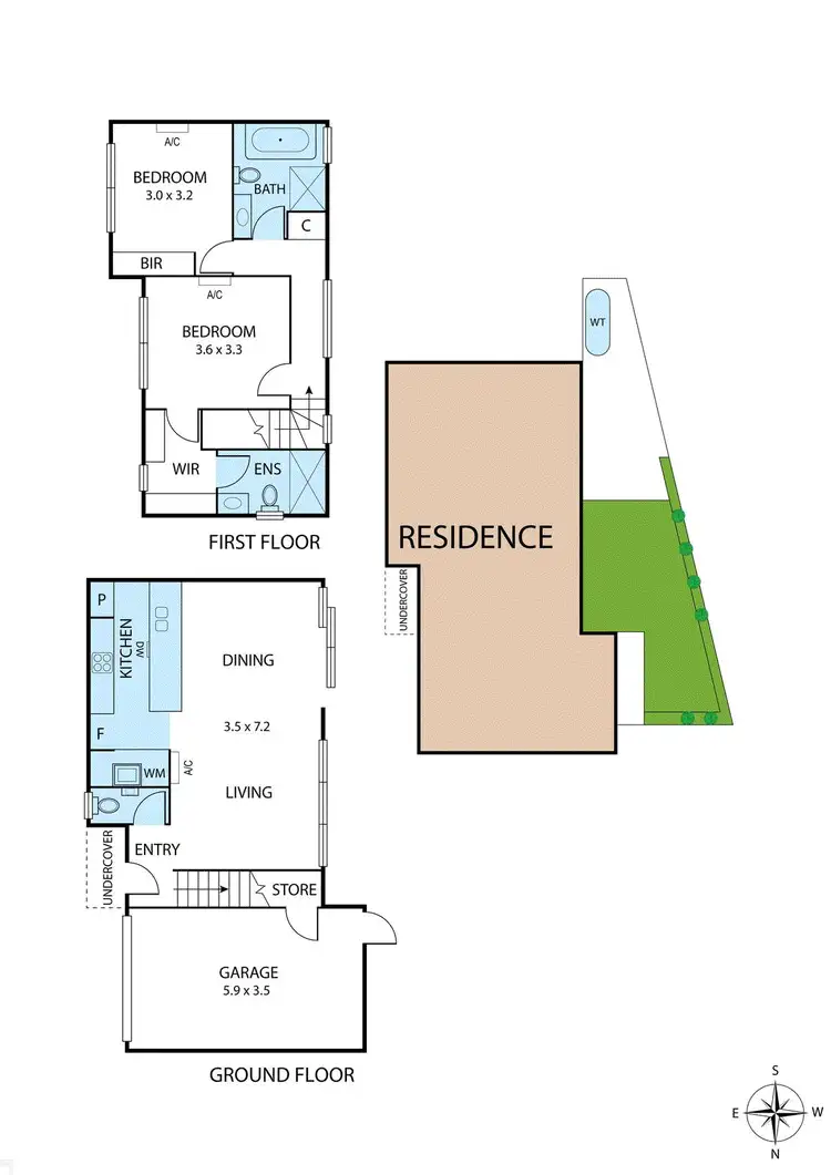 Floorplan of Homely townhouse listing, 3/3 Nolan Avenue, Brooklyn VIC 3012