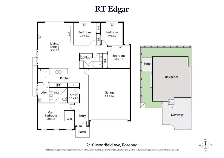 Floorplan of Homely townhouse listing, 2/10 Moorfield Avenue, Rosebud VIC 3939