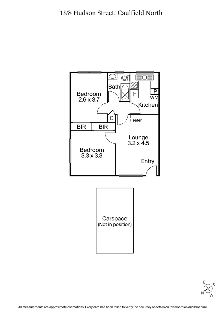 Floorplan of Homely apartment listing, 13/8 Hudson Street, Caulfield North VIC 3161