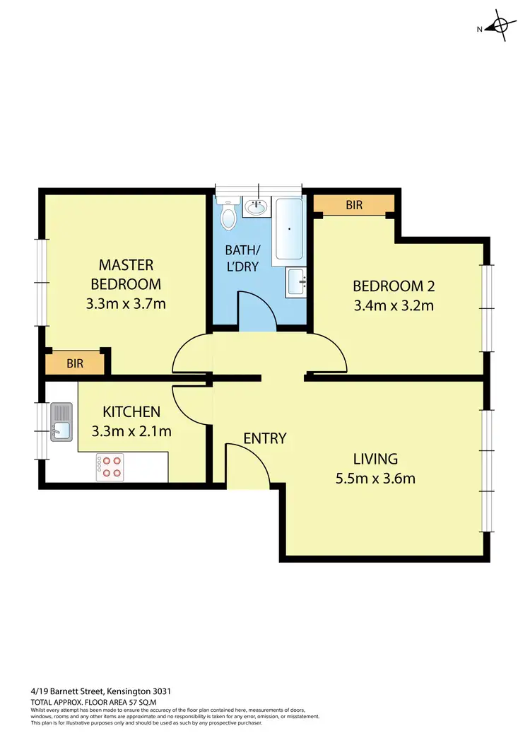 Floorplan of Homely apartment listing, 4/19 Barnett Street, Kensington VIC 3031