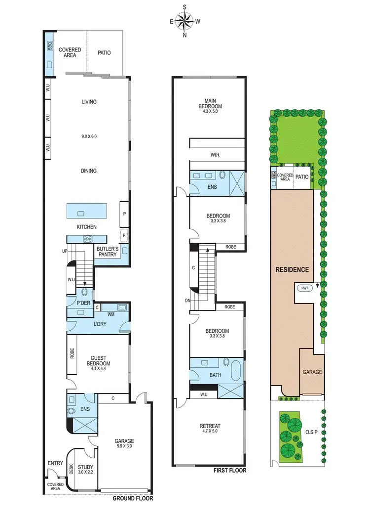 Floorplan of Homely townhouse listing, 26A Paschal Street, Bentleigh VIC 3204