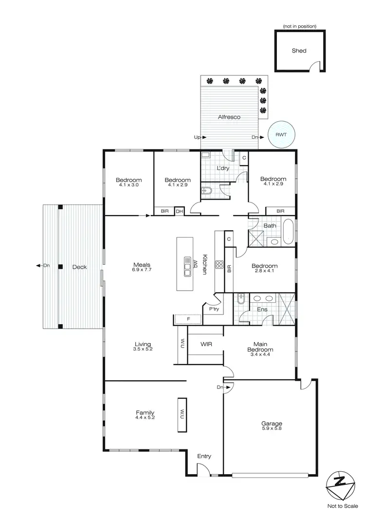 Floorplan of Homely house listing, 52 Delaney Drive, Miners Rest VIC 3352