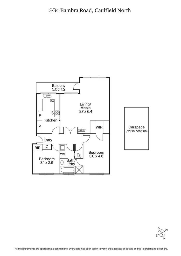 Floorplan of Homely apartment listing, 5/34 Bambra Road, Caulfield North VIC 3161