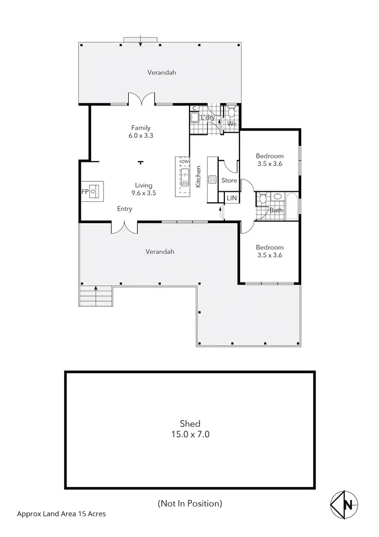 Floorplan of Homely house listing, 201 Learmonth Road, Clunes VIC 3370