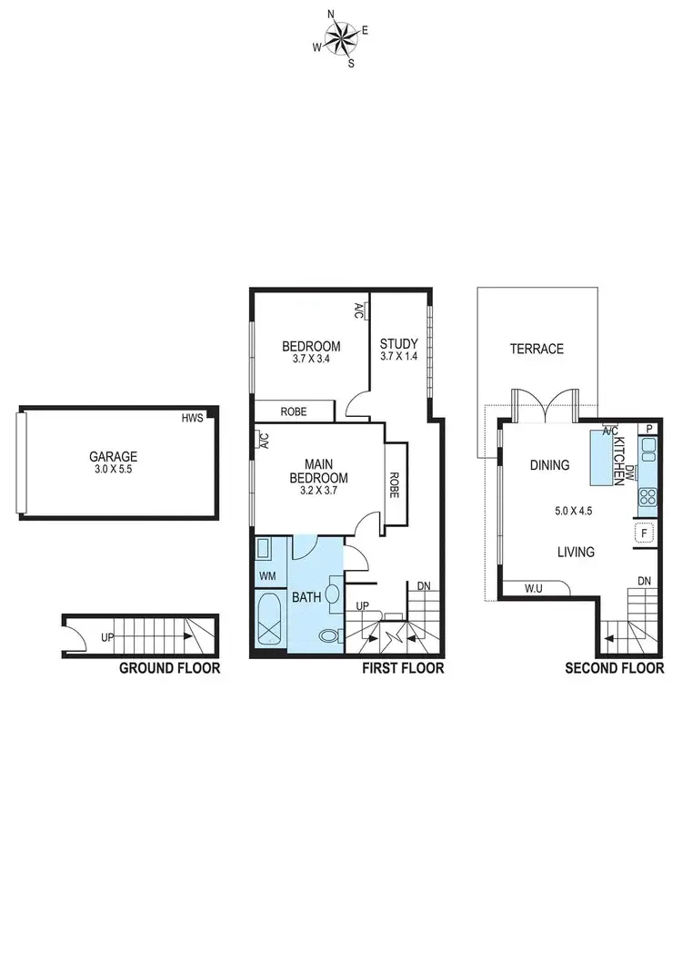 Floorplan of Homely townhouse listing, 2B Elm Grove, Mckinnon VIC 3204