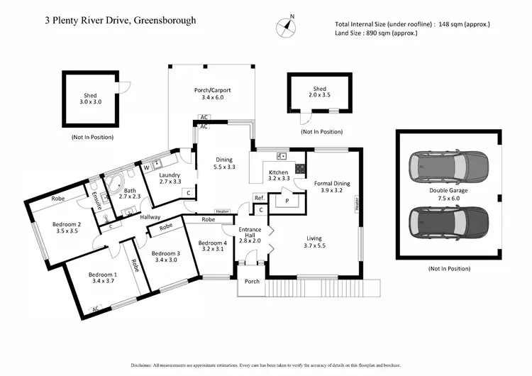 Floorplan of Homely house listing, 3 Plenty River Drive, Greensborough VIC 3088