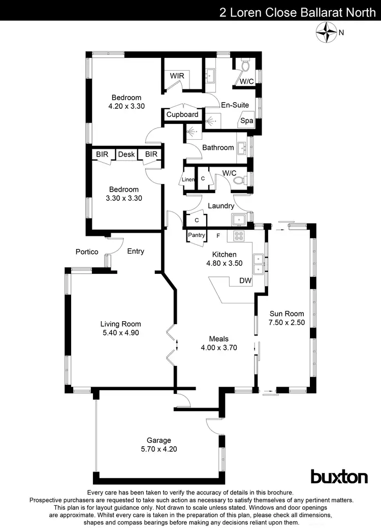 Floorplan of Homely house listing, 2 Loren Close, Ballarat North VIC 3350
