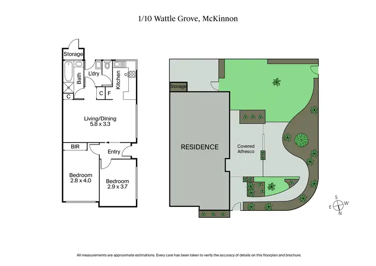 Floorplan of Homely unit listing, 1/10 Wattle Grove, Mckinnon VIC 3204