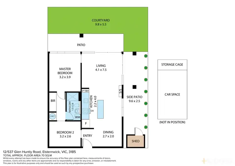 Floorplan of Homely apartment listing, 12/573 Glen Huntly Road, Elsternwick VIC 3185