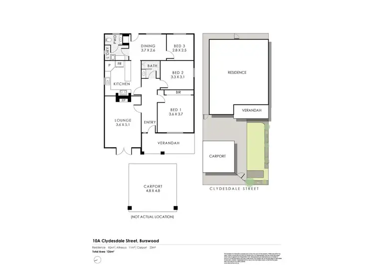 Floorplan of Homely house listing, 10A Clydesdale St, Burswood WA 6100