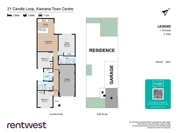 Floorplan of Homely house listing, 21 Candle Lp, Kwinana Town Centre WA 6167
