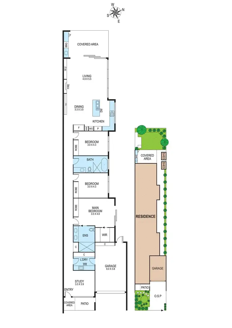 Floorplan of Homely townhouse listing, 1c Loranne Street, Bentleigh VIC 3204