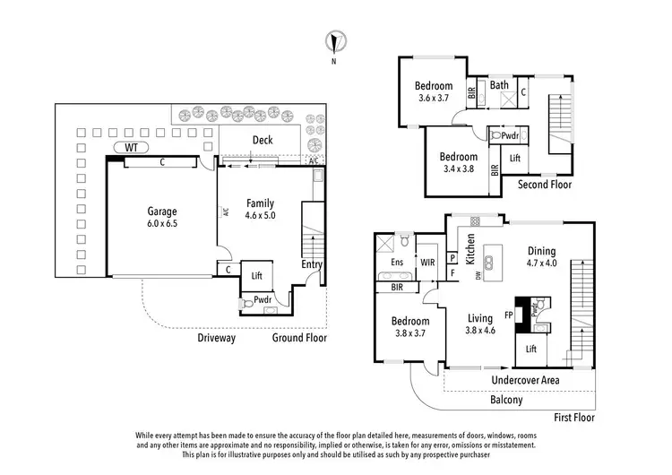 Floorplan of Homely townhouse listing, 3/18 Turnham Avenue, Rosanna VIC 3084