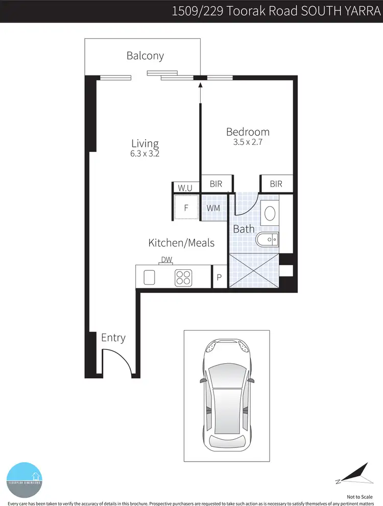 Floorplan of Homely apartment listing, 1509/229 Toorak Road, South Yarra VIC 3141