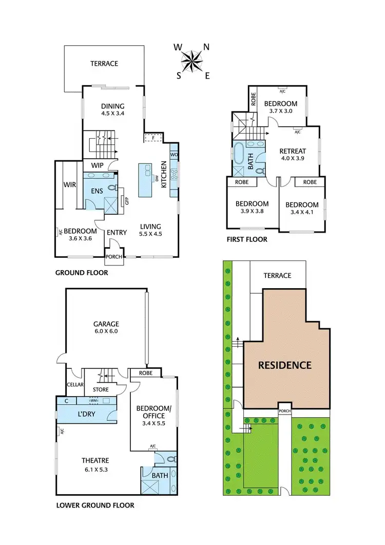 Floorplan of Homely townhouse listing, 1/51 Wilfred Road, Ivanhoe East VIC 3079
