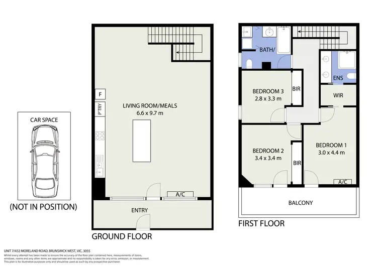 Floorplan of Homely apartment listing, 7/432 Moreland Road, Brunswick West VIC 3055