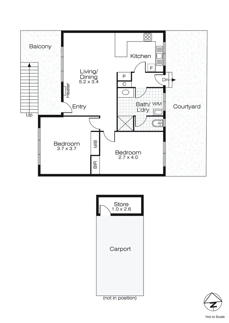 Floorplan of Homely unit listing, 2/16 Aquila Court, Ballarat North VIC 3350