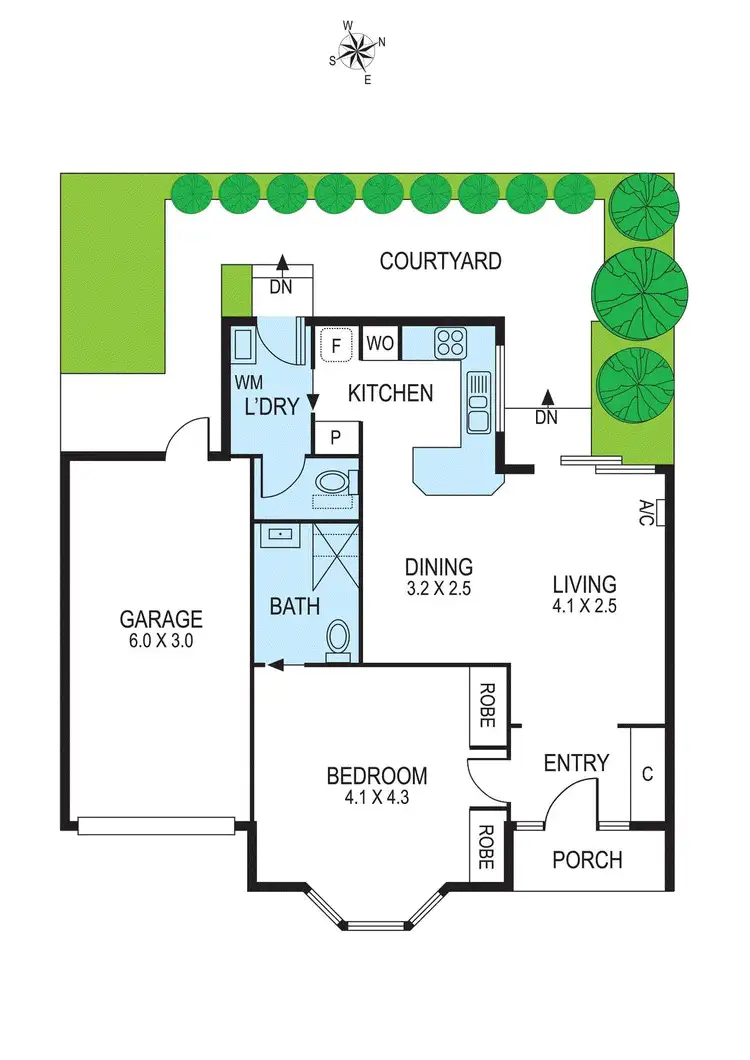 Floorplan of Homely unit listing, 2/78 Woornack Road, Carnegie VIC 3163