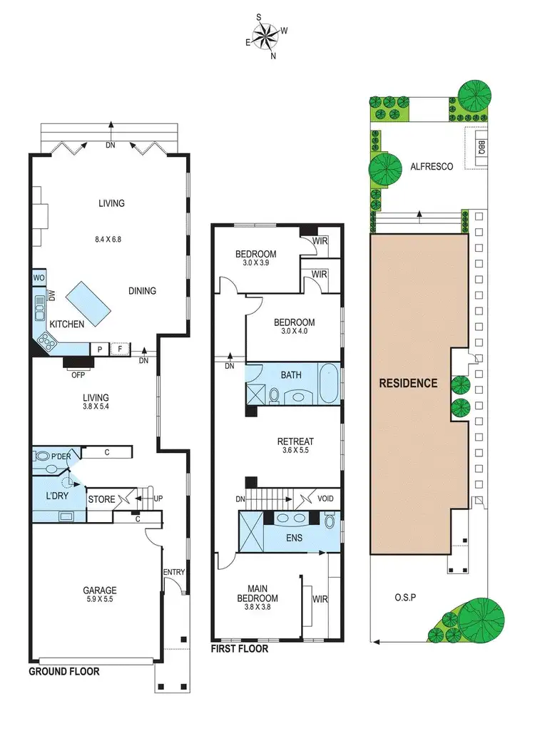 Floorplan of Homely townhouse listing, 80 Marriage Road, Brighton East VIC 3187