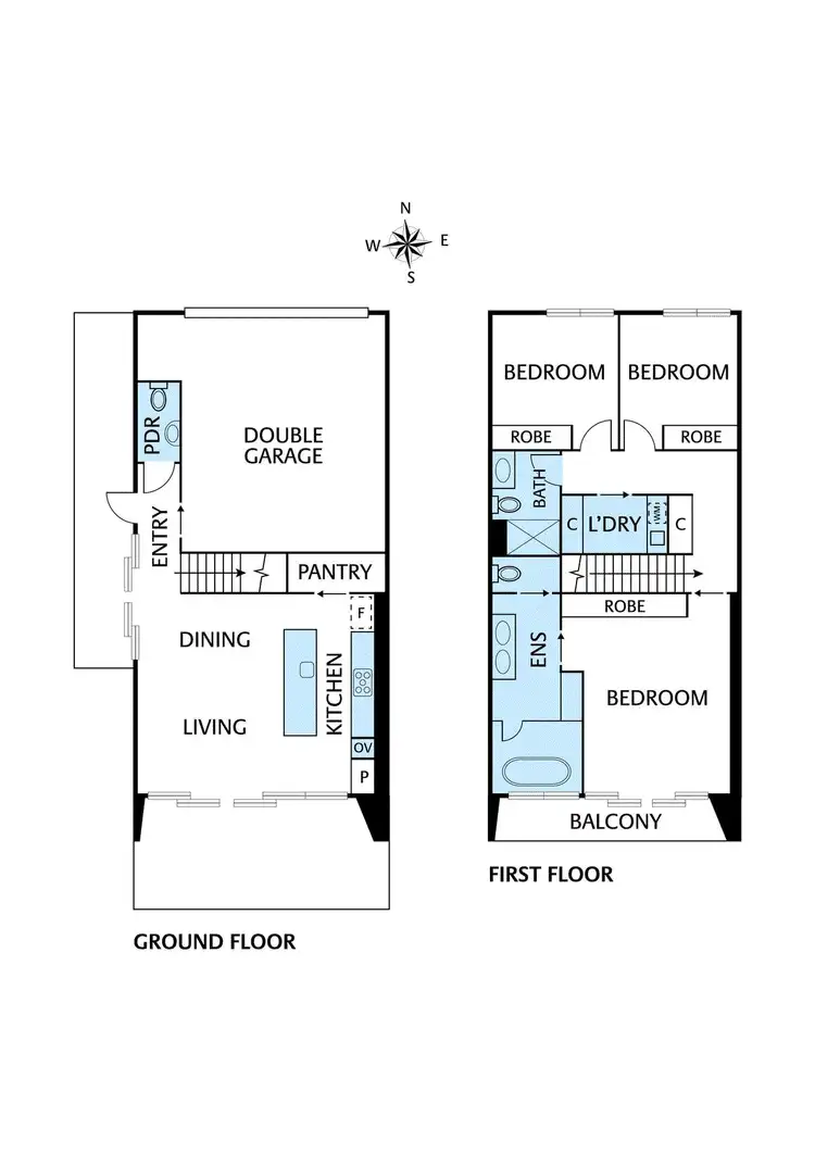 Floorplan of Homely townhouse listing, 12/17 Cedric Street, Ivanhoe East VIC 3079