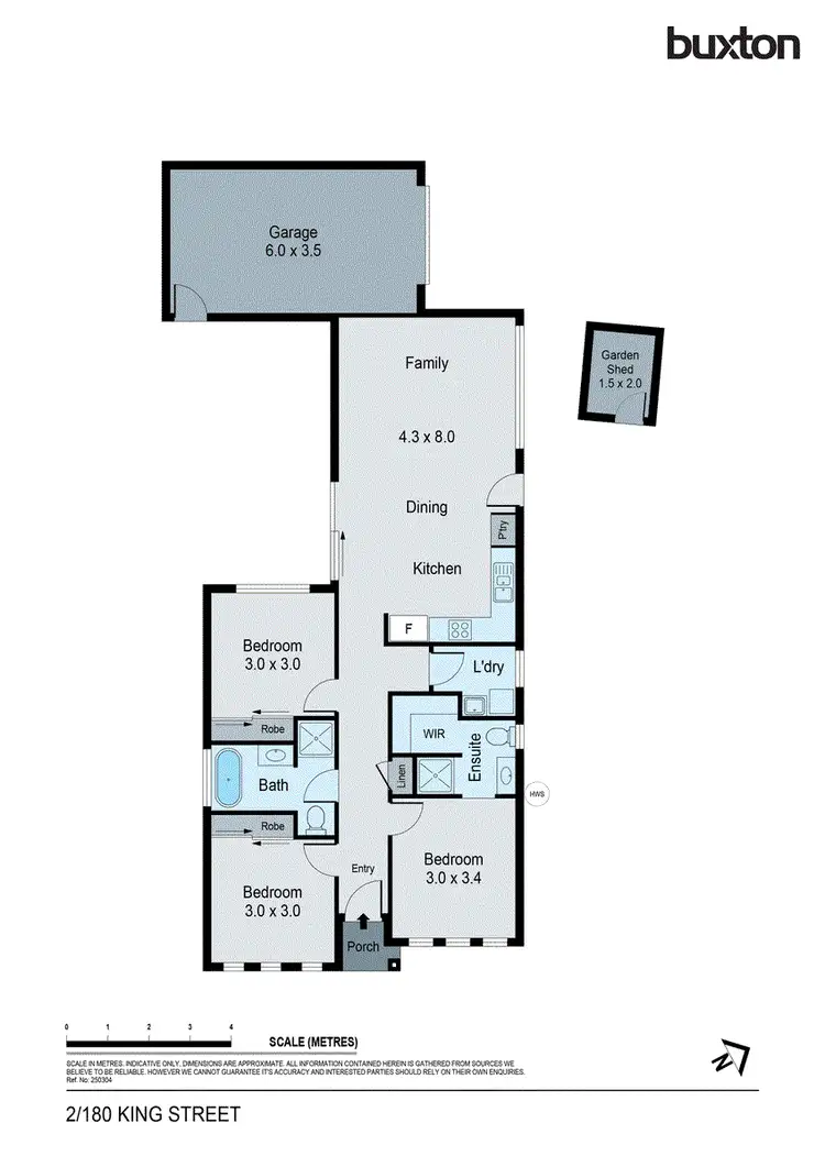 Floorplan of Homely townhouse listing, 2/180 King Street, Bendigo VIC 3550