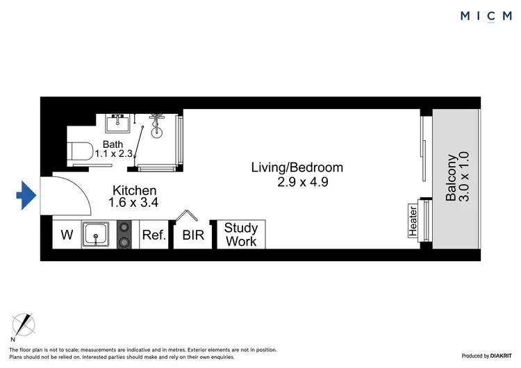Floorplan of Homely apartment listing, 811/181 ABeckett Street, Melbourne VIC 3000