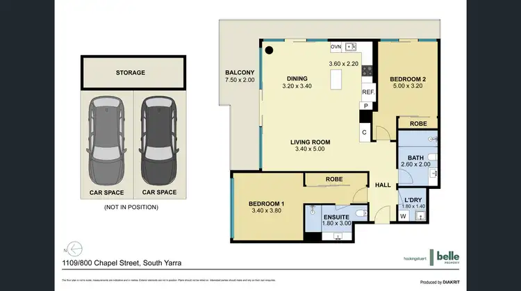 Floorplan of Homely apartment listing, 1109/800 Chapel Street, South Yarra VIC 3141