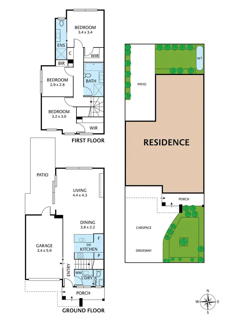 Floorplan of Homely townhouse listing, 40A Percy Street, Newport VIC 3015
