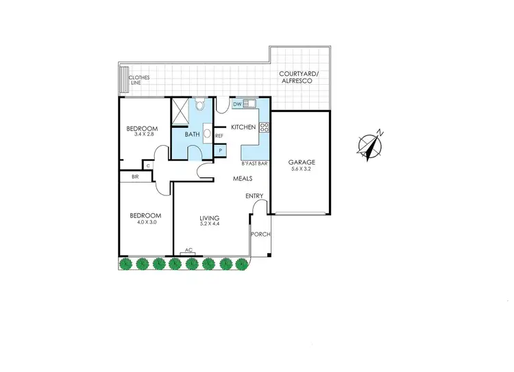 Floorplan of Homely unit listing, 5/24 Bear Street, Mordialloc VIC 3195