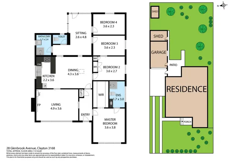 Floorplan of Homely house listing, 28 Glenbrook Avenue, Clayton VIC 3168