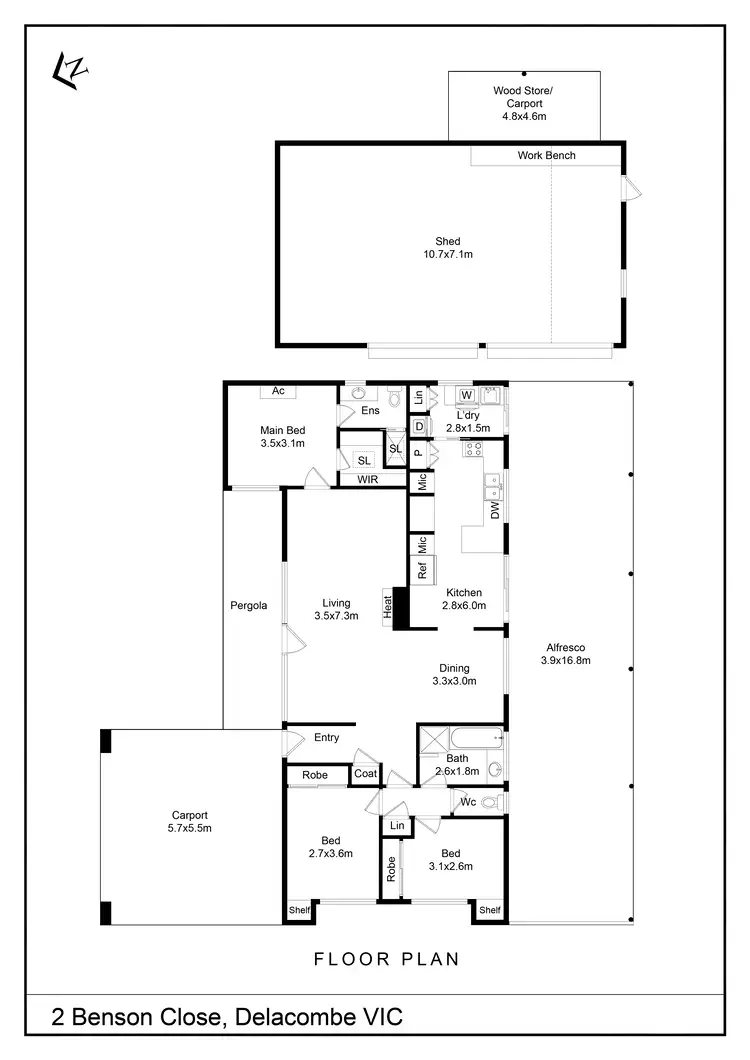 Floorplan of Homely house listing, 2 Benson Close, Delacombe VIC 3356