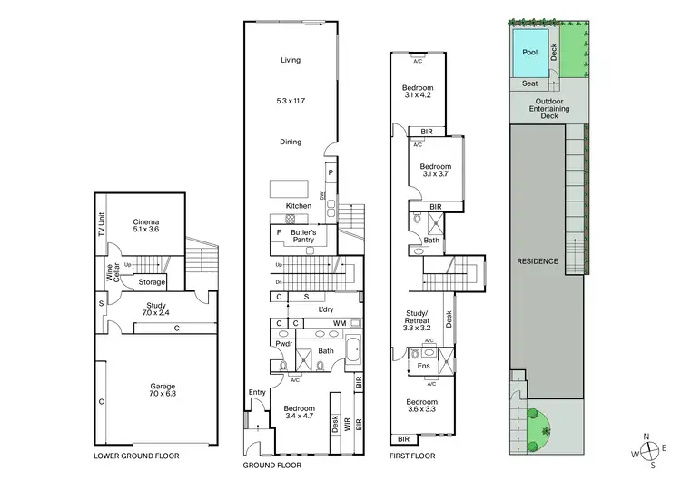Floorplan of Homely townhouse listing, 9B Charles Street, Brighton East VIC 3187