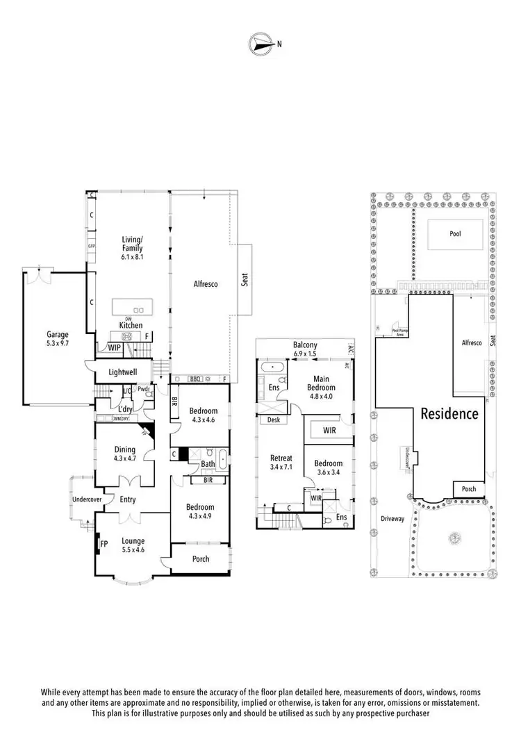 Floorplan of Homely house listing, 43 Hopetoun Grove, Eaglemont VIC 3084