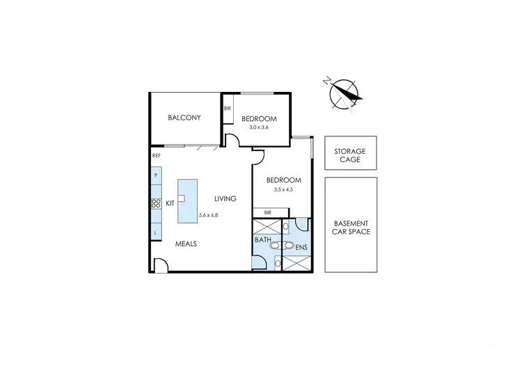Floorplan of Homely apartment listing, 201/1056 Nepean Highway, Highett VIC 3190