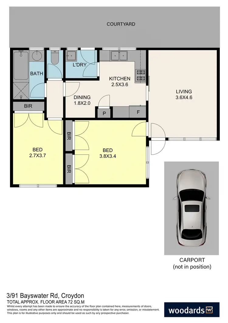 Floorplan of Homely unit listing, 3/91 Bayswater Road, Croydon VIC 3136