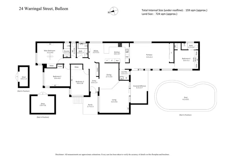 Floorplan of Homely house listing, 24 Warringal Street, Bulleen VIC 3105
